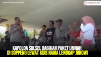 VIDEO: Kapolda Sulsel Bagikan Paket Umrah di Soppeng lewat Kuis Nama Lengkap Jokowi