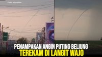 VIDEO: Penampakan Angin Puting Beliung Terekam di Langit Wajo