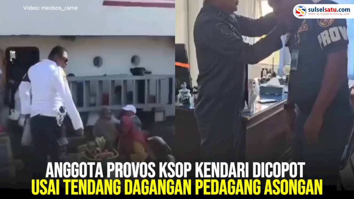VIDEO: Anggota Provos KSOP Kendari Dicopot Usai Video Tendang Dagangan Pedagang Asongan