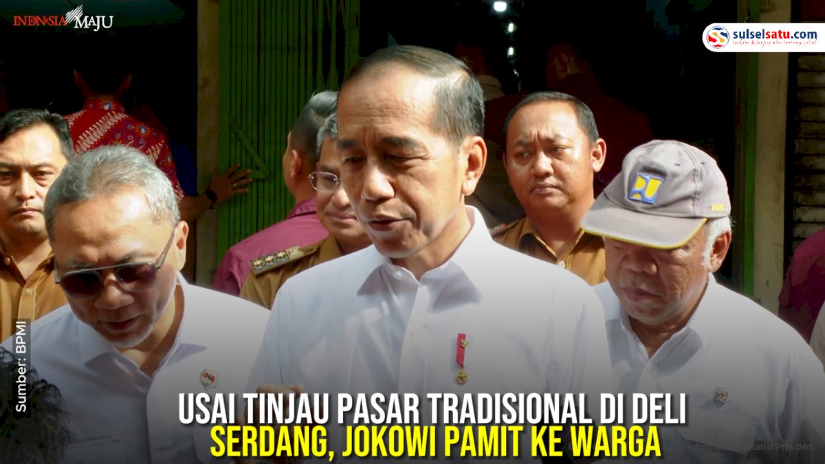VIDEO: Usai Tinjau Pasar Tradisional di Deli Serdang, Jokowi Pamit ke Warga