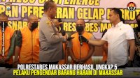 VIDEO: Polrestabes Makassar Berhasil Ungkap 5 Pelaku Pengendar Barang Haram di Makassar