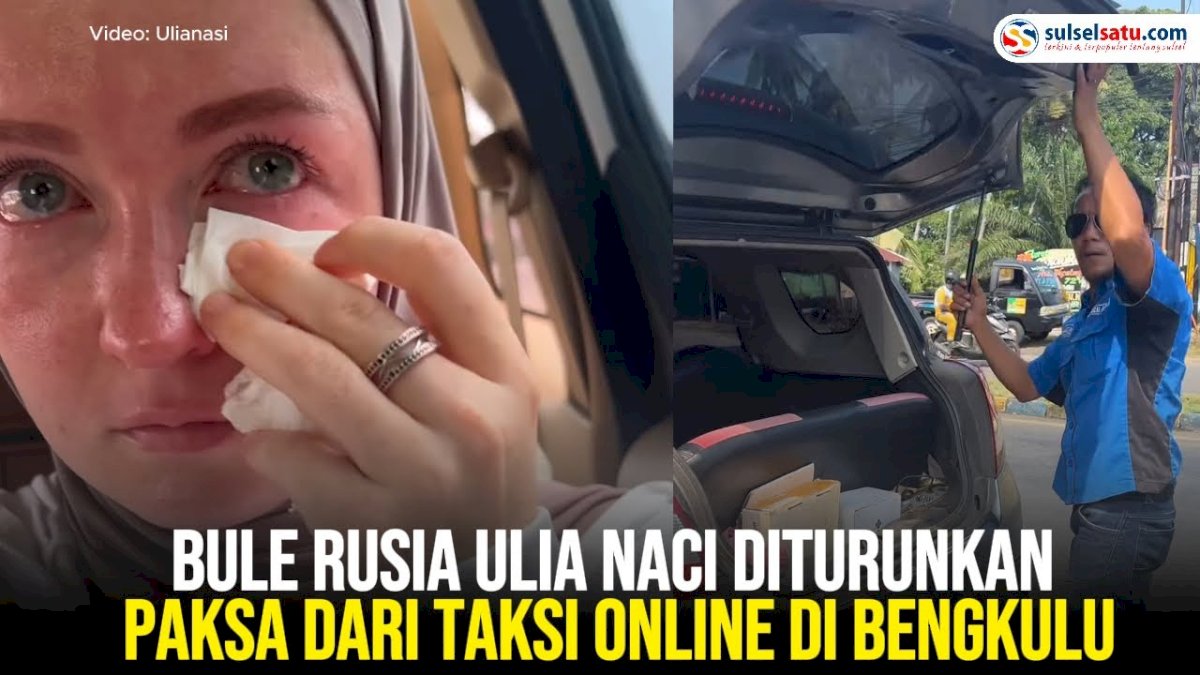 VIDEO: Bule Rusia Ulia Naci Diturunkan Paksa dari Taksi Online di Bengkulu hingga Nangis di Pinggir Jalan
