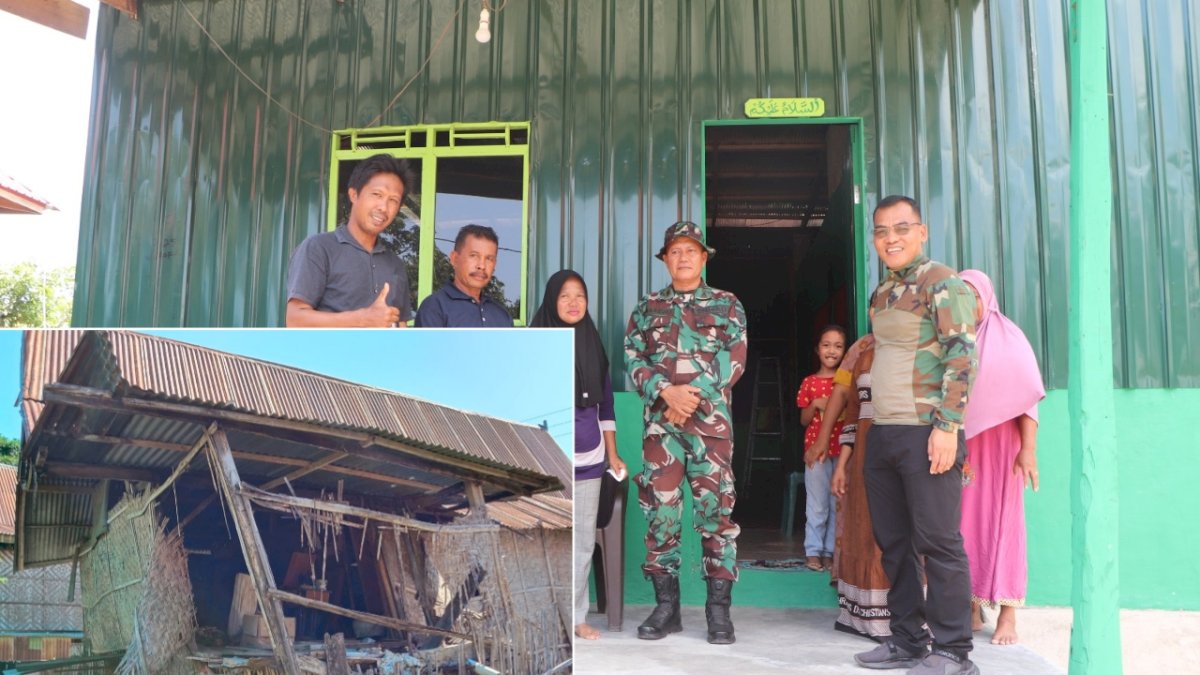 TNI Manunggal Membangun Desa ke-122 di Jeneponto, Ubah Rumah Gubuk Warga Jadi Layak Huni