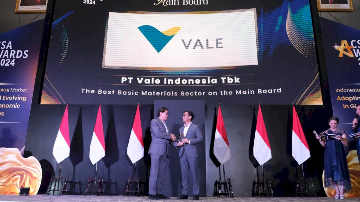 PT Vale Kembali Raih CSA Awards Bukti Keunggulan dalam Profitabilitas, Tata Kelola dan Keberlanjutan