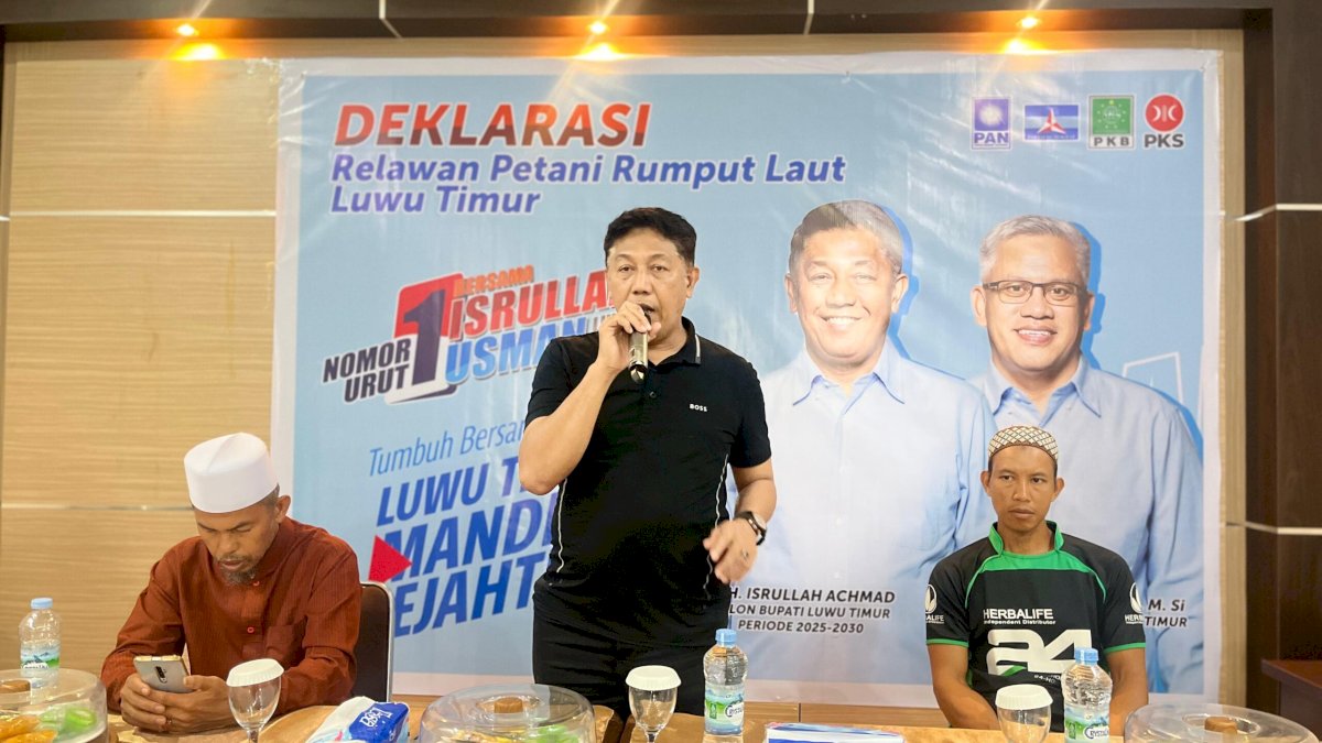Petani Rumput Laut Siap Pasang Badan Beri Dukungan ke Isrullah-Usman di Pilkada Lutim 2024