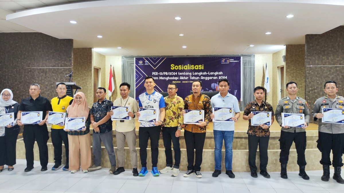 Raih Nilai IKPA 100, Kanwil dan Delapan UPT Pemasyarakatan di Sulsel Dapat Penghargaan KPPN II Makassar