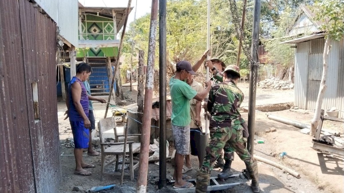 Satgas TMMD Ke 122 Kodim 1425 Jeneponto Bangun Tiga Sumur Bor, Begini Progresnya