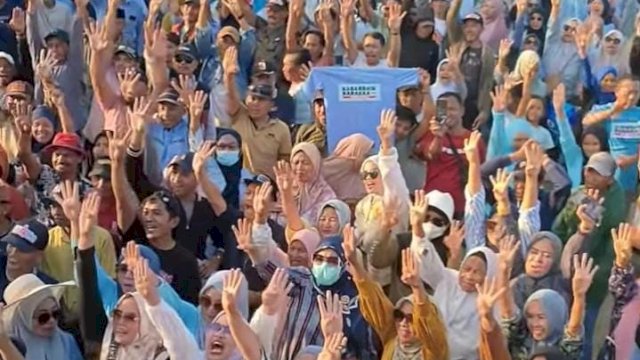 Antusiasme masyarakat Jeneponto hadiri kampanye dialogis paslon nomor 4 di Jeneponto (Istimewa)