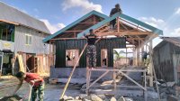 Rehab RTLH Sasaran Tambahan TMMD 122 Kodim 1425 Jeneponto Hampir Rampung di Desa Tuju