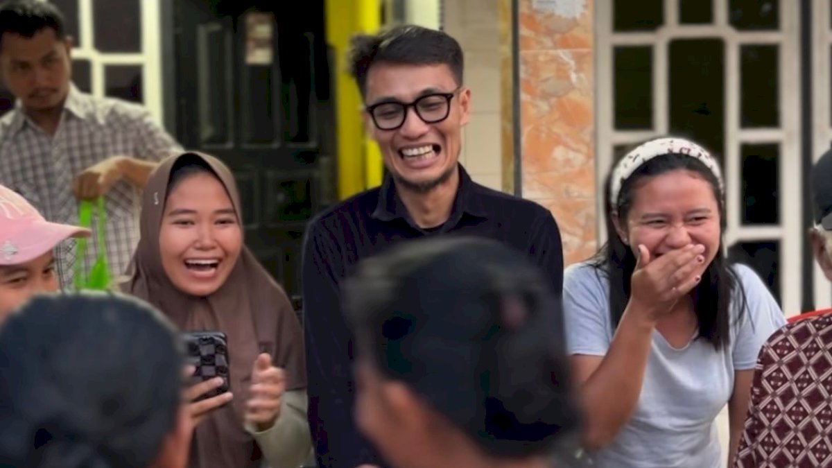 Ajie Saputra Disambut Antusias di Dua Desa Sukamaju Selatan