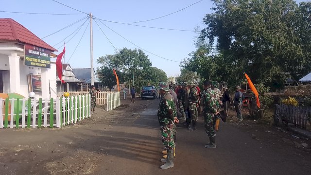 Anggota Satgas TMMD Ke-122 Kodim 1425 Jeneponto gelar apel dan doa bersama (Dedi/sulselsatu)