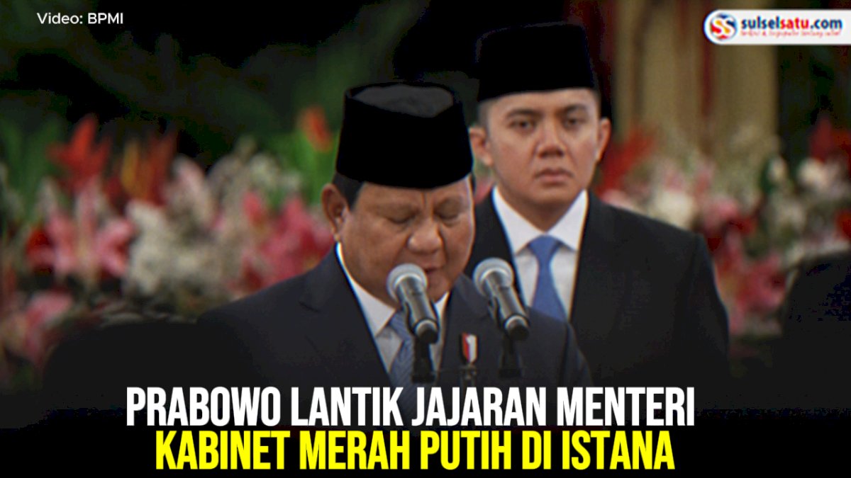 VIDEO: Prabowo Lantik Jajaran Menteri Kabinet Merah Putih di Istana