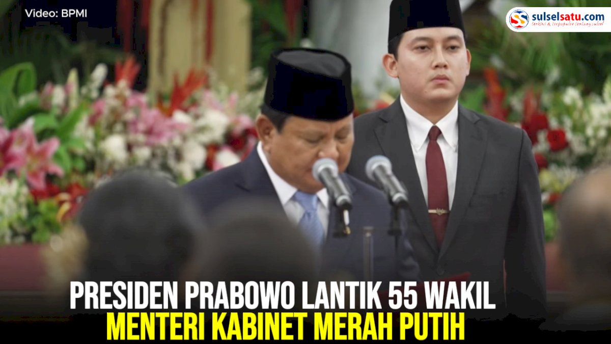 VIDEO: Presiden Prabowo Lantik 55 Wakil Menteri Kabinet Merah Putih