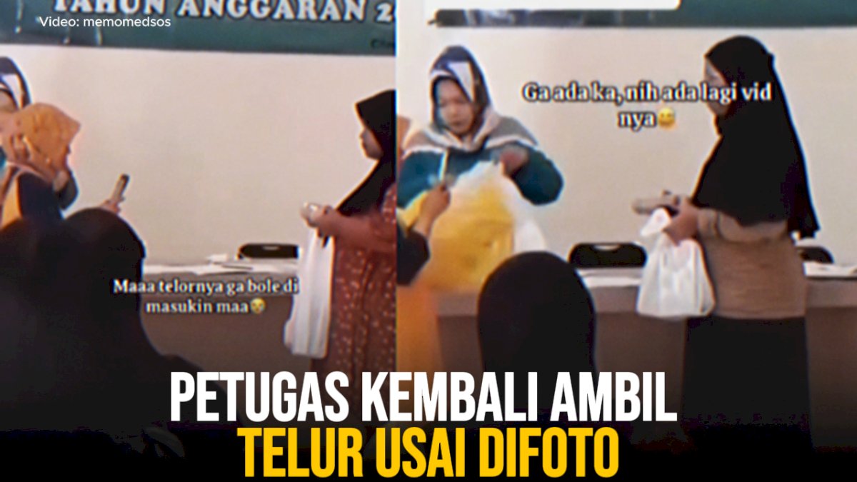 VIDEO: Pembagian Bantuan Ibu Hamil di Bandung Viral, Petugas Kembali Ambil Telur Usai Difoto