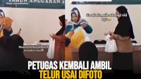 VIDEO: Pembagian Bantuan Ibu Hamil di Bandung Viral, Petugas Kembali Ambil Telur Usai Difoto