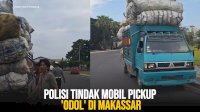 VIDEO: Polisi Tindak Mobil PickUp ‘ODOL’ di Makassar