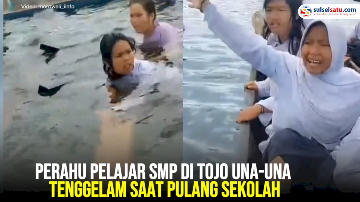 VIDEO:  Detik-Detik Perahu Pelajar SMP di Tojo Una-Una Tenggelam saat Pulang Sekolah