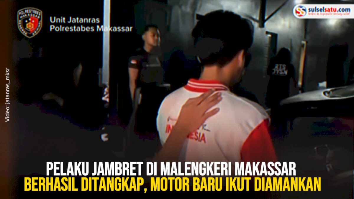 VIDEO: Pelaku Jambret di Malengkeri Makassar Berhasil Ditangkap, Motor Baru Ikut Diamankan