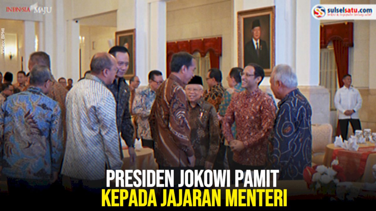 VIDEO: Presiden Jokowi Pamit kepada Jajaran Menteri