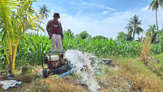 Pompa air konversi LPG yang menjadi penolong petani di tengah el nino. Foto: Sri Wahyu Diastuti / Sulselsatu.com.