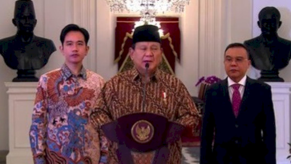 Presiden Prabowo Umumkan Kabinet Merah Putih, Ini Daftar Menterinya