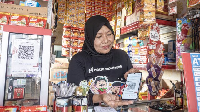 Mitra Bukalapak yang sudah menggunakan QRIS. Foto: Istimewa.