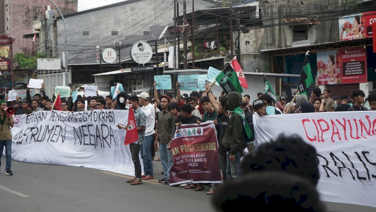 Cipayung Plus Menyatu Turun ke Jalan Serukan Penyelamatan Demokrasi di Pilkada Gowa