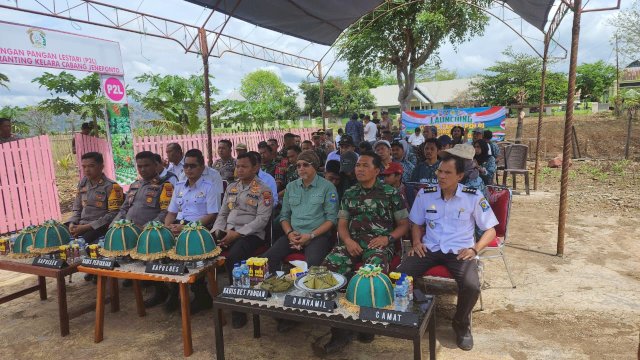Kapolres Jeneponto, AKBP Widi Setiawan hadiri acara launching Gugus Tugas Polri untuk mendukung ketahanan pangan di Kabupaten Jeneponto (Ist)