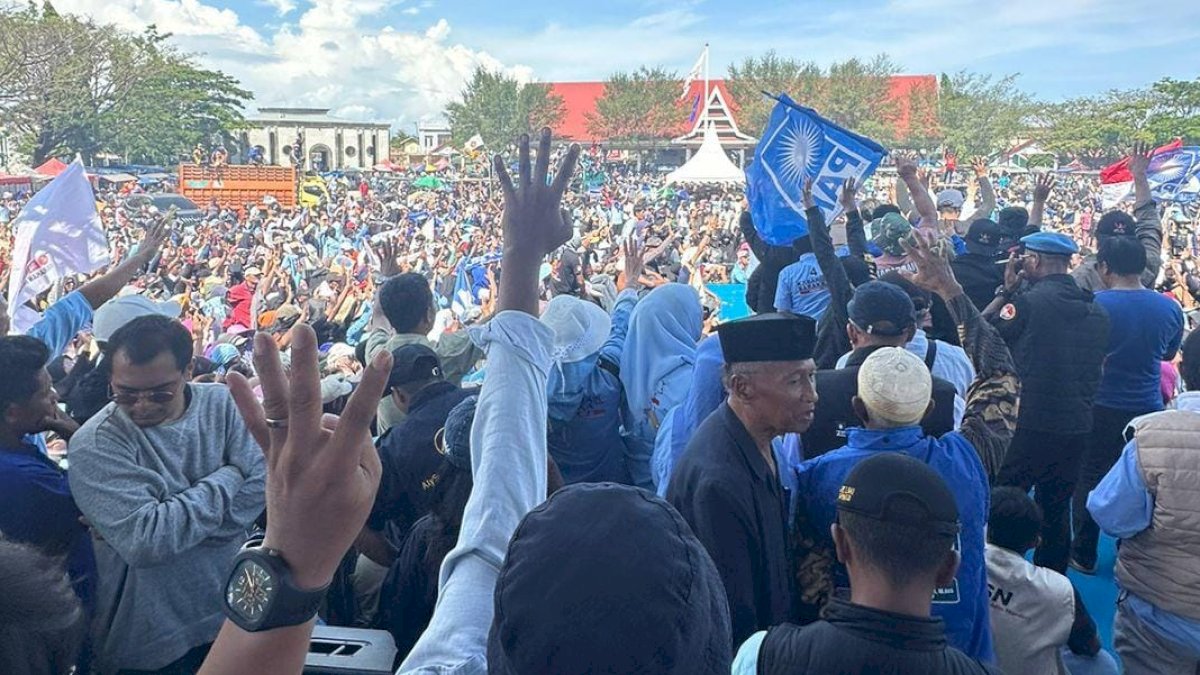 Puluhan Ribu Massa Simpatisan Hadiri Kampanye Akbar Paslon Nomor 4 di Jeneponto