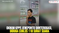 VIDEO: Oknum KPPS Jeneponto Diinterogasi, Diduga Coblos 118 Surat Suara