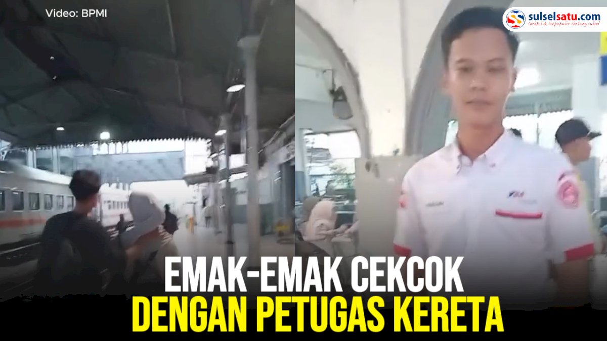 VIDEO:  Emak-emak Cekcok dengan Petugas Kereta, Desak Keberangkatan karena Orang Tua Meninggal