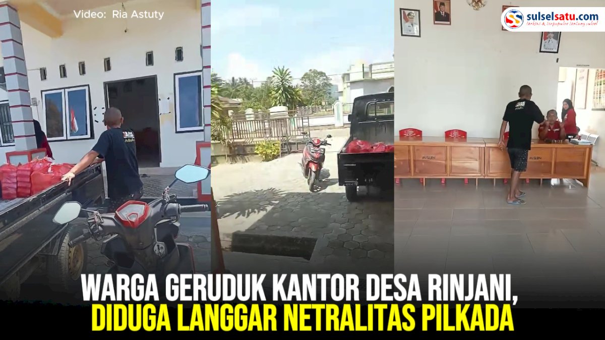 VIDEO: Warga Geruduk Kantor Desa Rinjani, Diduga Langgar Netralitas Pilkada