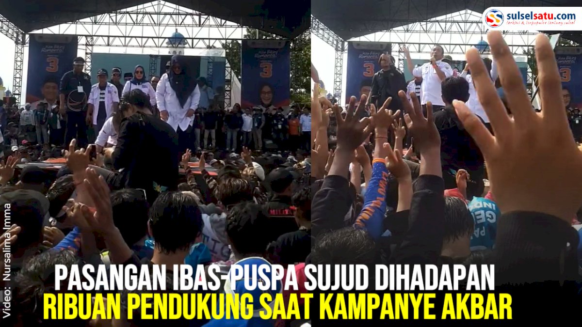 VIDEO: Pasangan Ibas-Puspa Sujud Dihadapan Ribuan Pendukung saat Kampanye Akbar