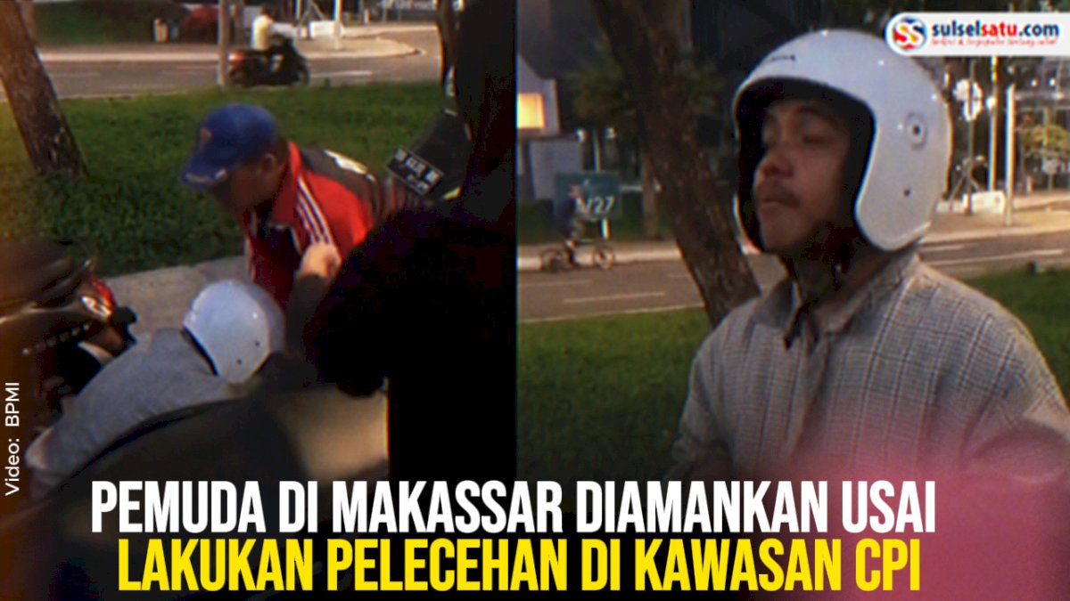 VIDEO: Pemuda di Makassar Diamankan Usai Lakukan Pelecehan di Kawasan CPI