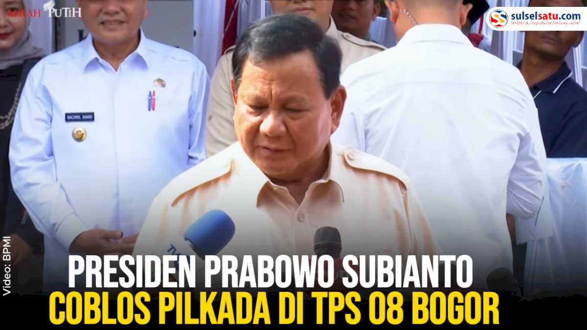 VIDEO: Presiden Prabowo Subianto Coblos Pilkada di TPS 08 Bogor