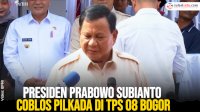 VIDEO: Presiden Prabowo Subianto Coblos Pilkada di TPS 08 Bogor