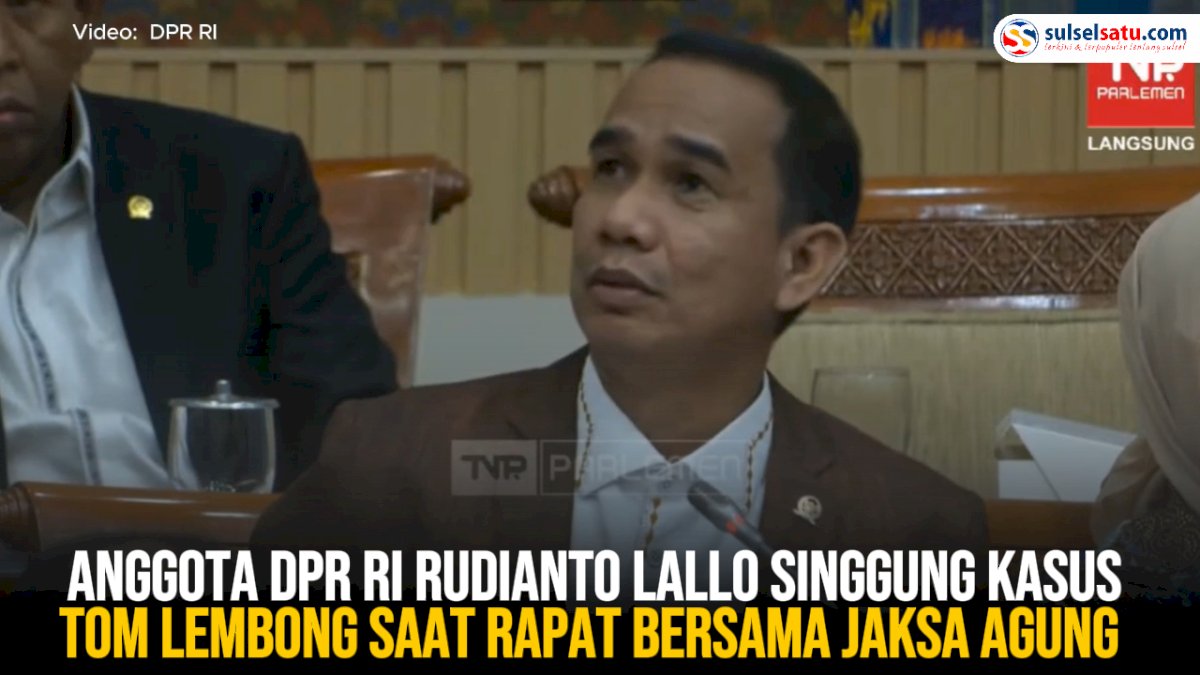 VIDEO: Anggota DPR RI Rudianto Lallo Singgung Kasus Tom Lembong saat Rapat bersama Jaksa Agung