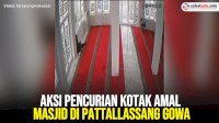 VIDEO: Aksi Pencurian Kotak Amal Masjid di Pattallassang Gowa