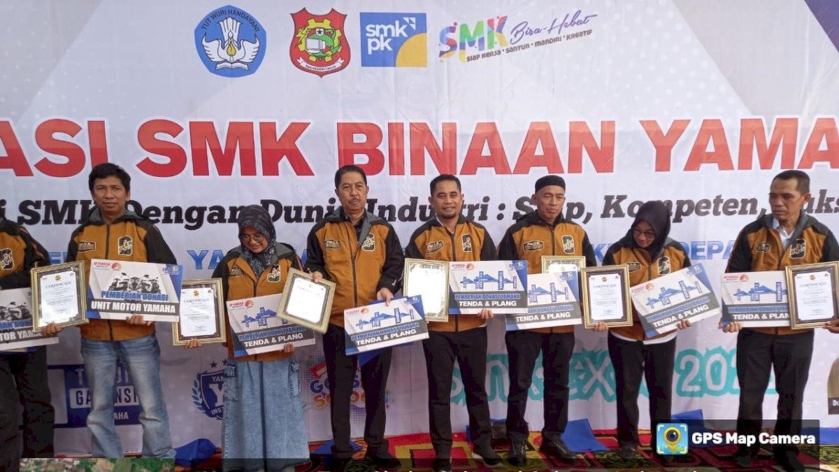 Yamaha Institute Donasi Motor, Mesin dan Tenda sebagai Alat Praktik ke SMK Binaan