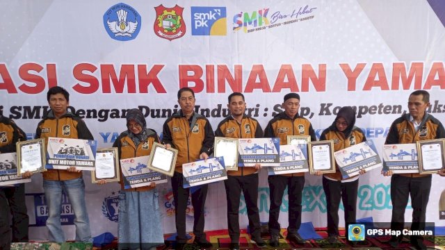 Yamaha Institute donasi ke SMK Binaan di Sulsel. Foto: Istimewa. 