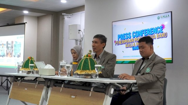 Konferensi pers pendaftaran mahasiswa baru Kalla Institute. Foto: Istimewa.