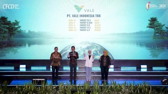 PT Vale raih lima penghargaan Indonesia Sustainable Development Goals 2024. Foto: Istimewa. 
