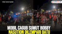 VIDEO: Detik-detik Mobil Cagub Sumut Bobby Nasution Dilempari Batu