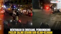 VIDEO: Bentrokan di Enrekang, Pendungkung Paslon Saling Serang dan Kejar-kejaran
