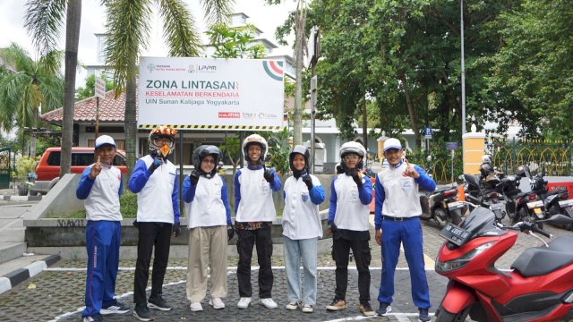 Mahasiswa UIN Alauddin Kalijaga yang siap menjadi agen Safety Riding. Foto: Istimewa.