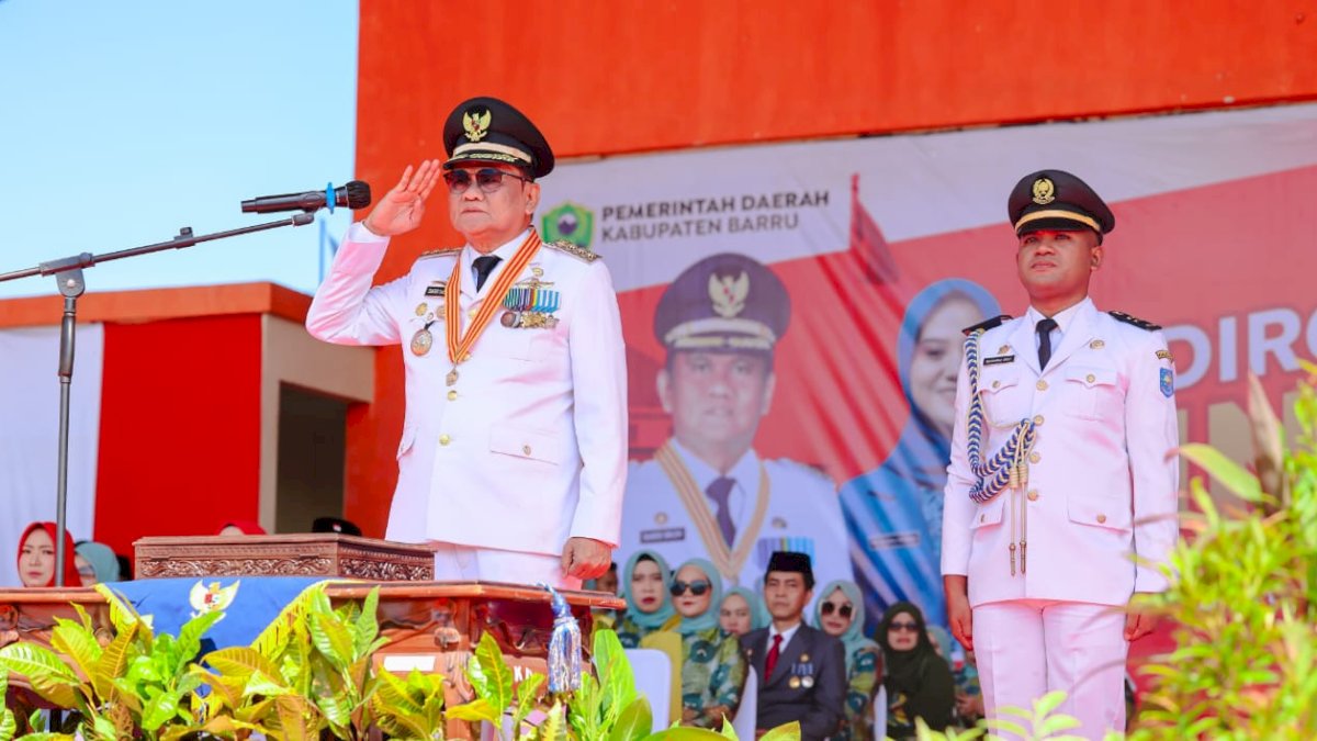 Bupati Barru Pimpin Langsung Upacara Kemerdekaan RI