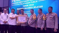 Polres Jeneponto Raih Penghargaan Predikat Kepatuhan Pelayanan Publik 2024 dari Ombudsman RI
