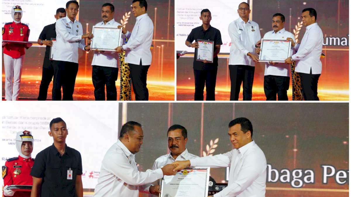 Tiga UPT Lingkup Kanwil Kemenkumham Sulsel Raih WBK, Ini Pesan Kakanwil