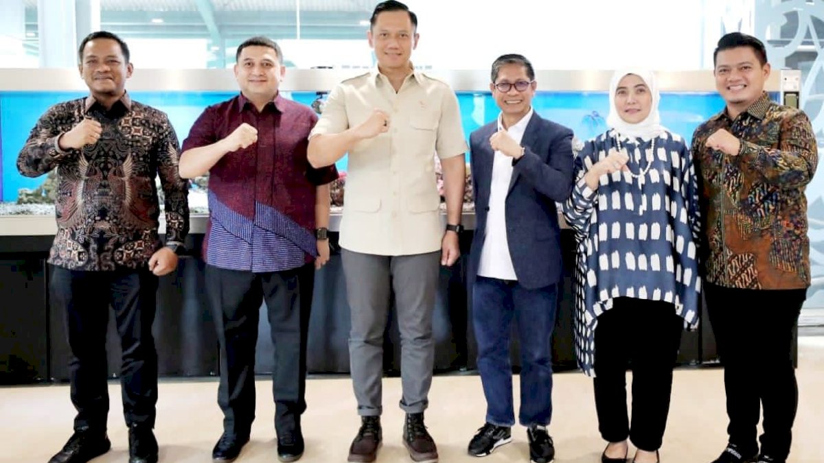Temui Menteri AHY, Appi-Aliyah Harap Kolaborasi Pemerintah Pusat Bangun Stadion di Makassar