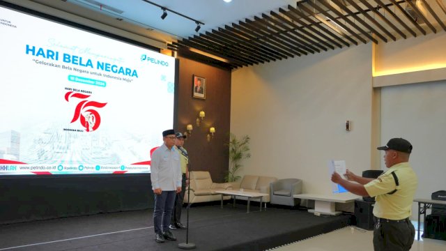 Pelindo Regional 4 upacara peringati Hari Bela Negara. Foto: Istimewa.